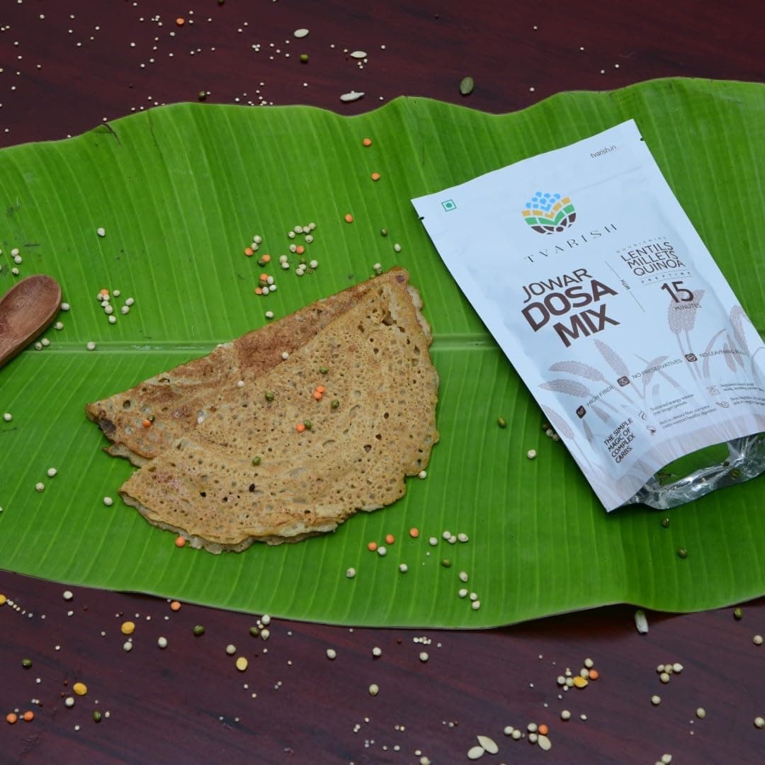 Tvarish Instant Jowar Dosa Mixes (2 * 200g) | Millet, Lentil & Quinoa based | Gluten Free | No Maida, No Preservatives, No Rice, No Baking Soda | Healthy South Indian Breakfast — image 6