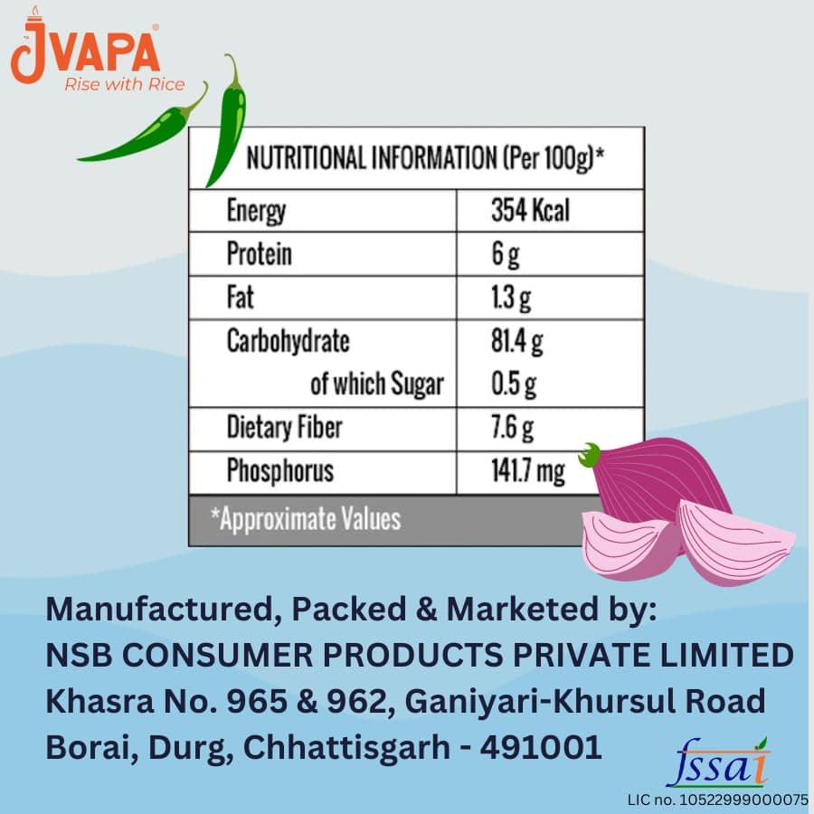 Jvapa Rice Vermicelli (Long Thin Noodles) |Naturally Gluten Free | Cholesterol Free | Naturally Fat Free | Made with 100% Rice -750 gm (250g x Pack of 3) — image 2