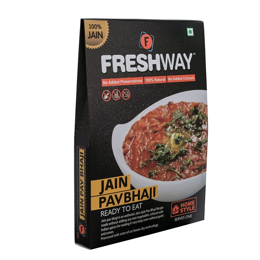 Freshway Ready to Eat Jain Combo Pack Fried Rice, Tawa Masala, Veg Makhanwala & Pav Bhaji | 100% Vegetarian | No Onion No Garlic | Instant Heat and Eat Indian Meal | Healthy, Convenient & Travel Friendly — image 5