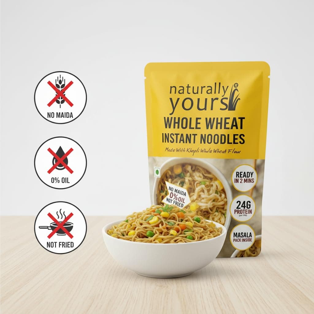 Naturally Yours Khapli Atta Whole Wheat Instant Noodles 175g | 24g Protein | High Protein & Fiber | 100% Maida-Free | Healthy Meal | Non-Fried | No Onion No Garlic Jain-Friendly | Pack of 1 — image 7