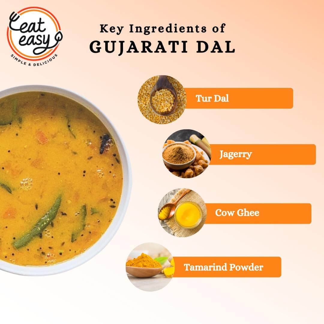 Eat Easy Ready To Eat Jain Dal Combo of 3- Dal Makhani, Dal Tadka, Gujarati Dal | Just Add Water and Cook | Delicious Instant Food | High Protein & Fiber, Freeze Dehydrated Healthy Instant Travel, Camping, Trekking, Hostel Food — image 5