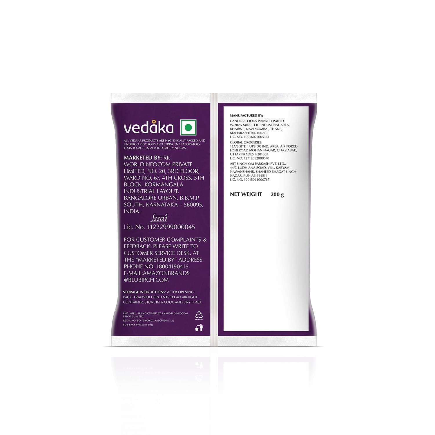 Amazon Brand - Vedaka California Almonds | 200 G | 100% Natural Badam | Dry Fruits Rich In Protein And Dietary Fiber | Nutty & Crunchy | No Additives, Preservatives Or Added Flavors | Healthy Snack — image 2