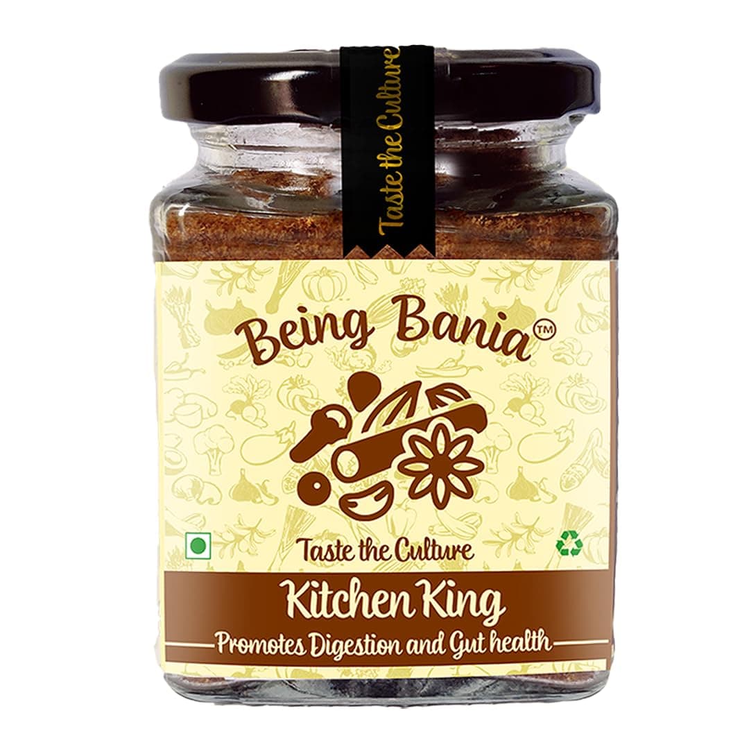 Being Bania Kitchen King Masala, 100g | 100% Natural Spices Mix | No garlic or onion | No MSG | Kitchen masala powder | Exotic Indian Masala Spices | King Masala
