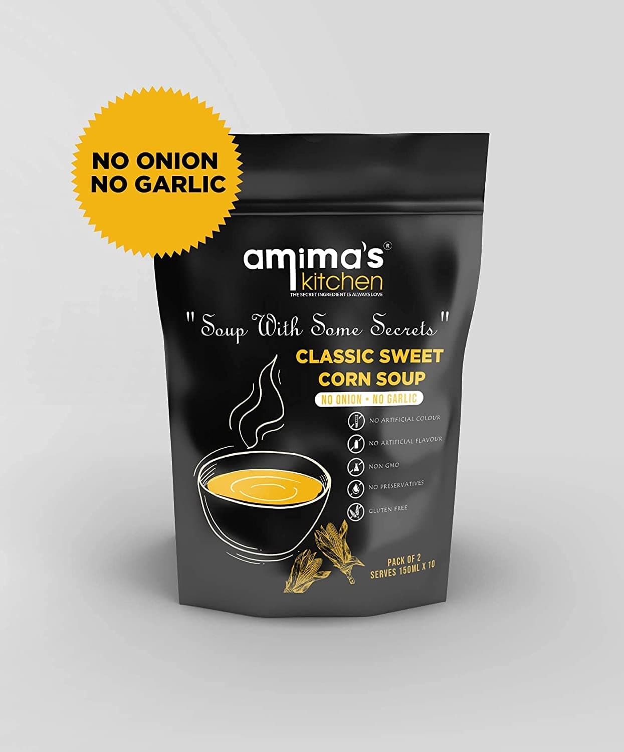 Amima's Kitchen Combo Of Manchow + Classic Sweet Corn + Cheesy Tomato Jain Soup (No Onion No Garlic) - 100 Grams (Pack of 3) | Instant Soup Mix Powder | Ready To Cook | No Artificial Flavour & Colour | Gluten Free | Non GMO | Healthy Soup — image 7