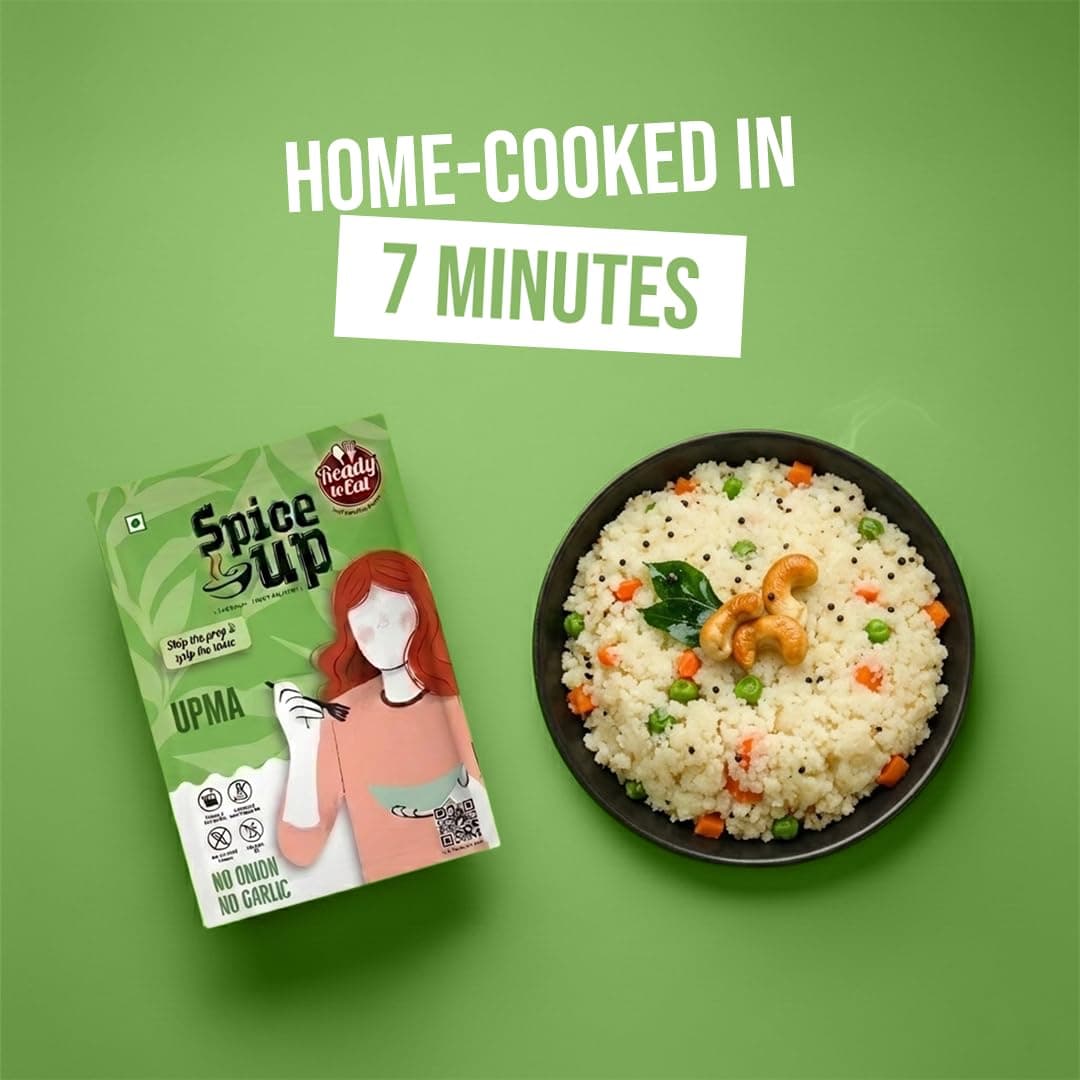 Spice Up Foods NONG Upma, 2 x 80g, Serves 2, Add Hot Water — image 6