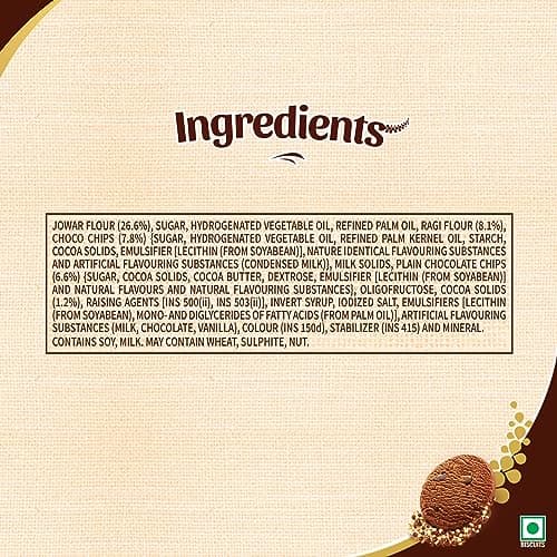 sunfeast Farmlite Super Millets Ragi and Jowar Chocochip Cookies, Delightfully Tasty & Crunchy, Made with No Added Maida, Millet Biscuits, 75g — image 3