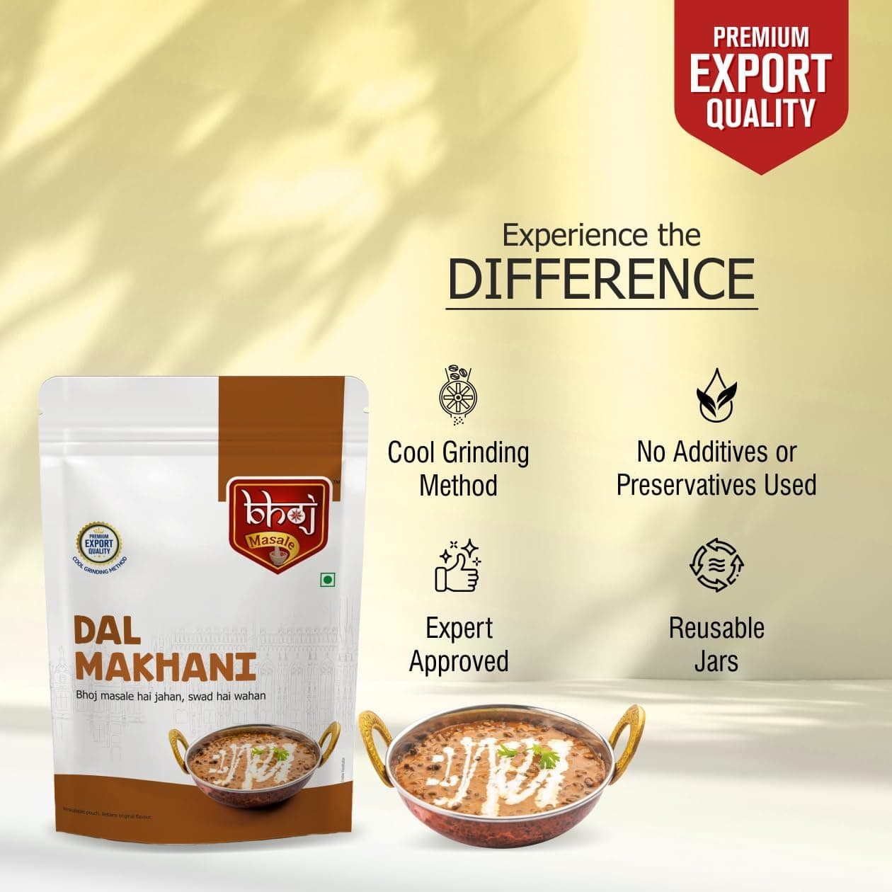 Bhoj Masale Dal Makhani Masala 200 GM each (Pack OF 2) | Dal Makhani Masala Natural And Fresh Authentic Spice Blend.No Colour, No Preservatives, No Onion & No Garlic (Jain Masala) — image 6