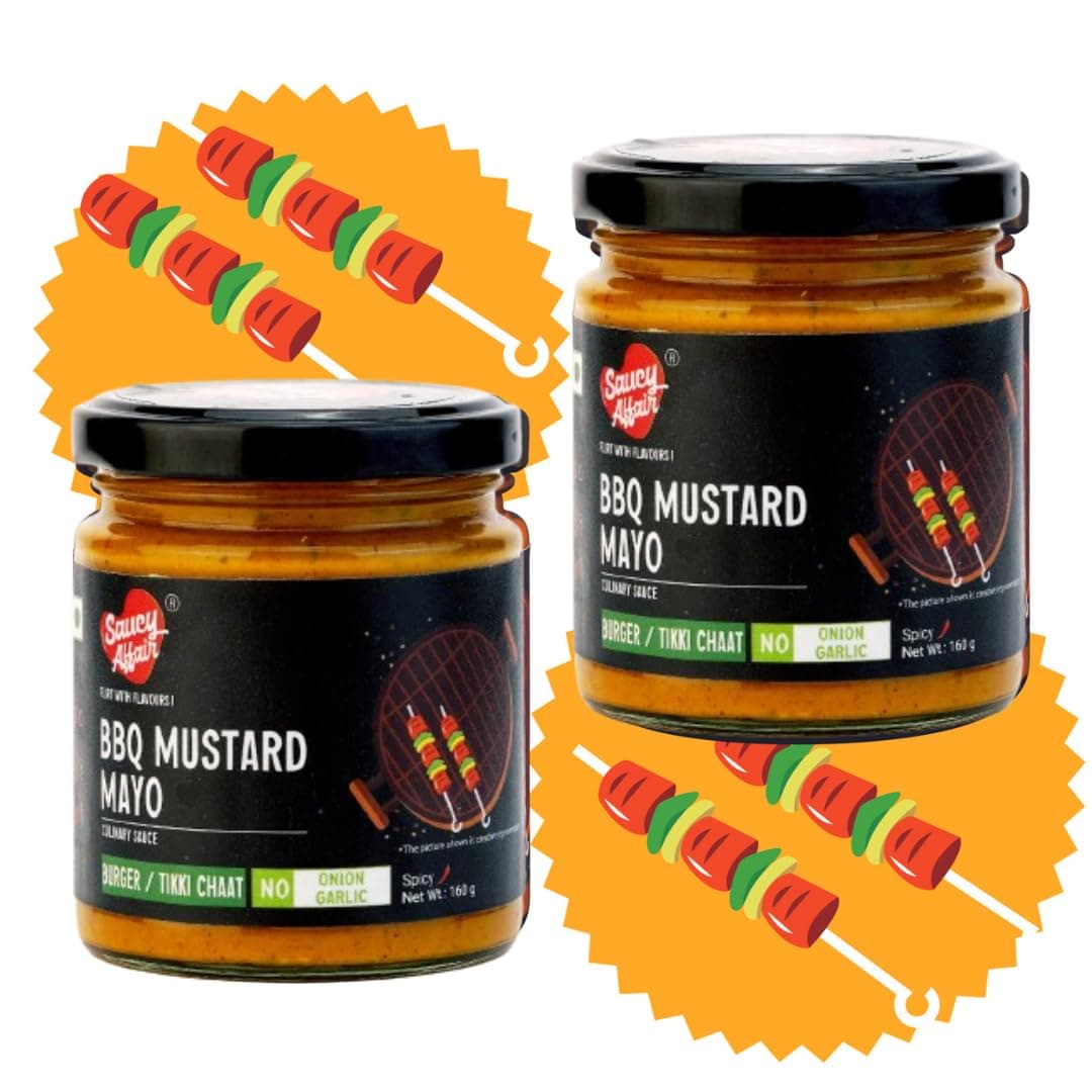 Saucy Affair No Onion No Garlic Sauce | Barbeque Sauce | Tandoori Sauce | BBQ Sauce | Pizza Pasta Sauce | Jain Sauce Pack of 2, 160 gram — image 2