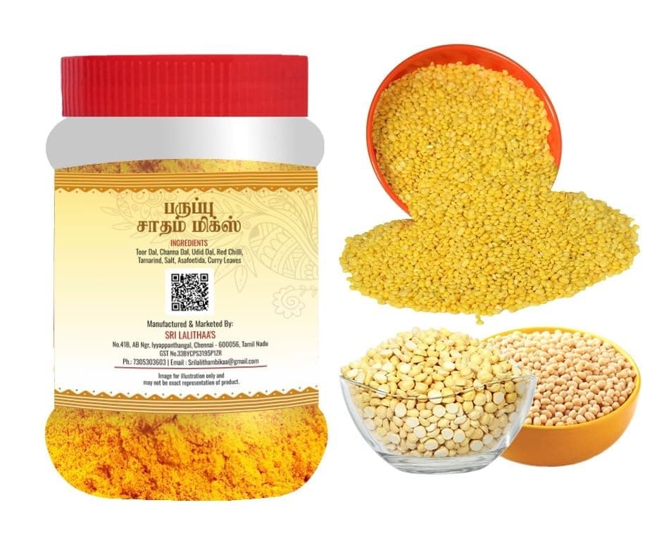 Sri Lalithaa's Dal Rice Mix Powder Paruppu Podi Pappu Annam Podi 150gms, Authentic, No Artificial flavors, No Artificial Colours, No Onion, No Garlic — image 6