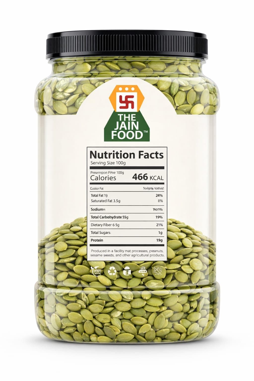 Pumpkin Seeds,– Rich in Protein & Zinc, High Fibre Snack – Non-GMO, Un-salted – Healthy Snacking/Baking/Smoothie Topping. (1000 g) — image 2