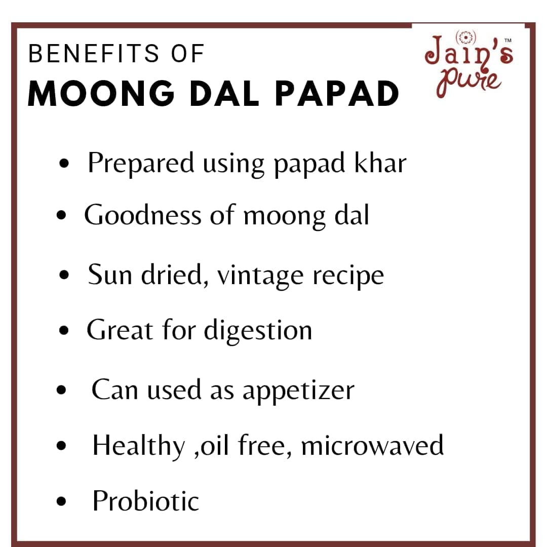 JAIN'S PURE MOONG PUNJABI PAPAD 200 GM | Ready to Cook Papad (Pack of 2) — image 2