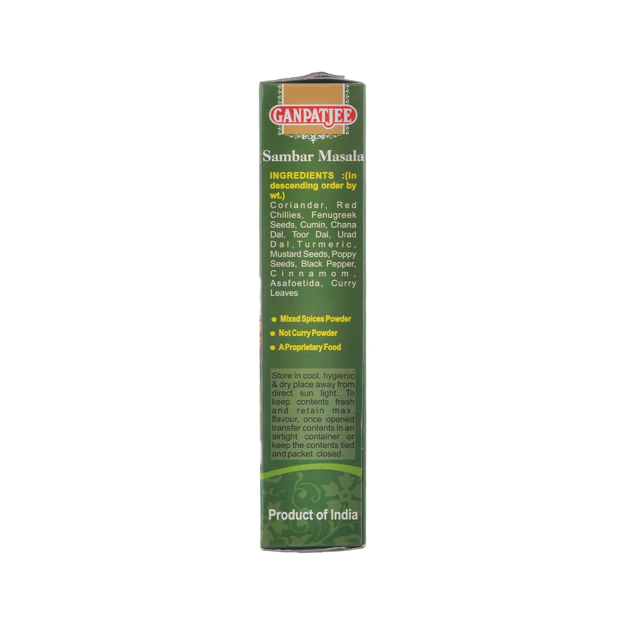 Ganpatjee Sambhar Masala Powder,100G | No Onion & Garlic | Authentic South Indian Taste & Color — image 2