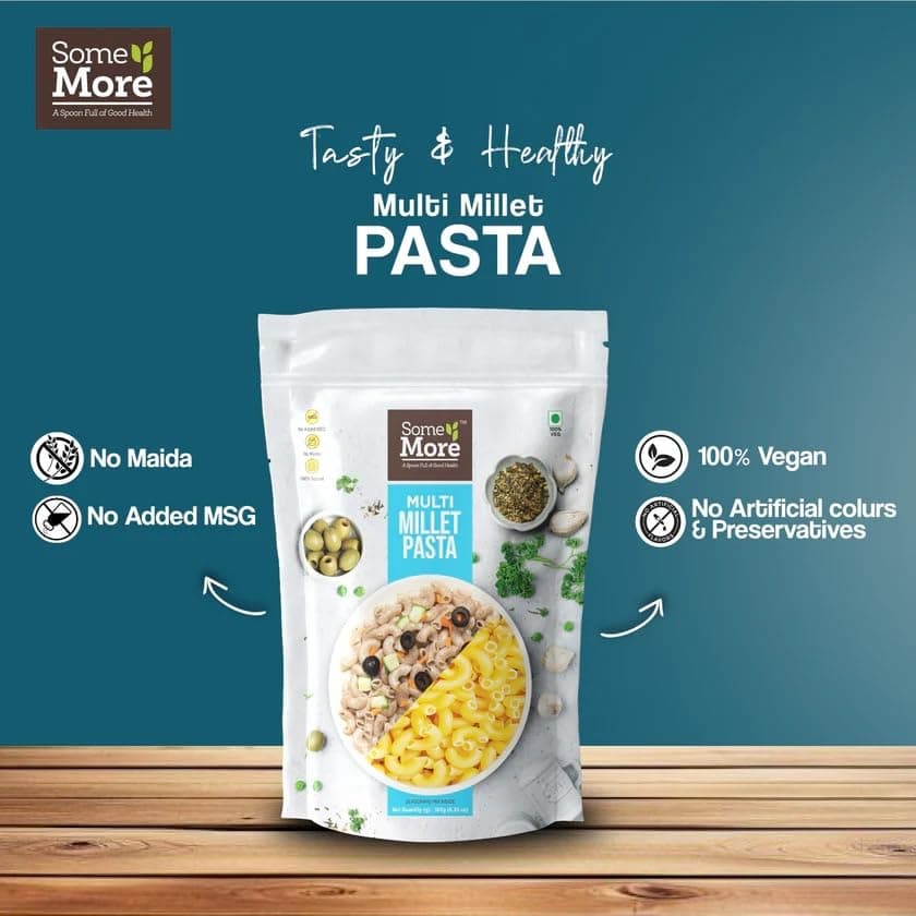 SOME MORE Multimillet Pasta 180g | Healthy Grain Instant Cooking Pasta | Quick Meal Option | Traditional Millet Food | Easy Cook Serve Pack | Kitchen Style Snack Box — image 3