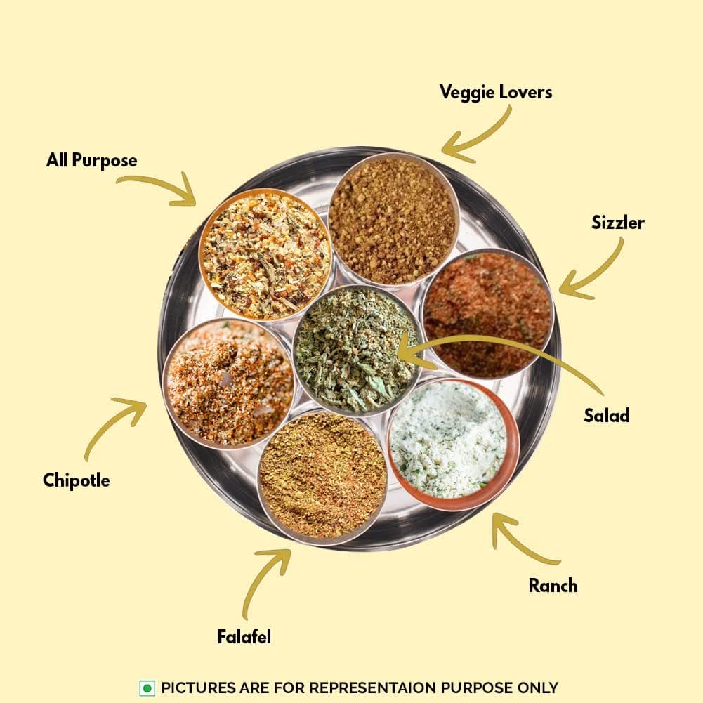 SARANZ Mixed Herbs Mix Jain Exotic Jain Seasoning Perfect for Snacks, Appetizers, Savouries, Entrees, Main Dishes Aromatic and Flavoured Vegan, Dairy Free and Gluten Free Seasonings-100 Grams(SJ) — image 4