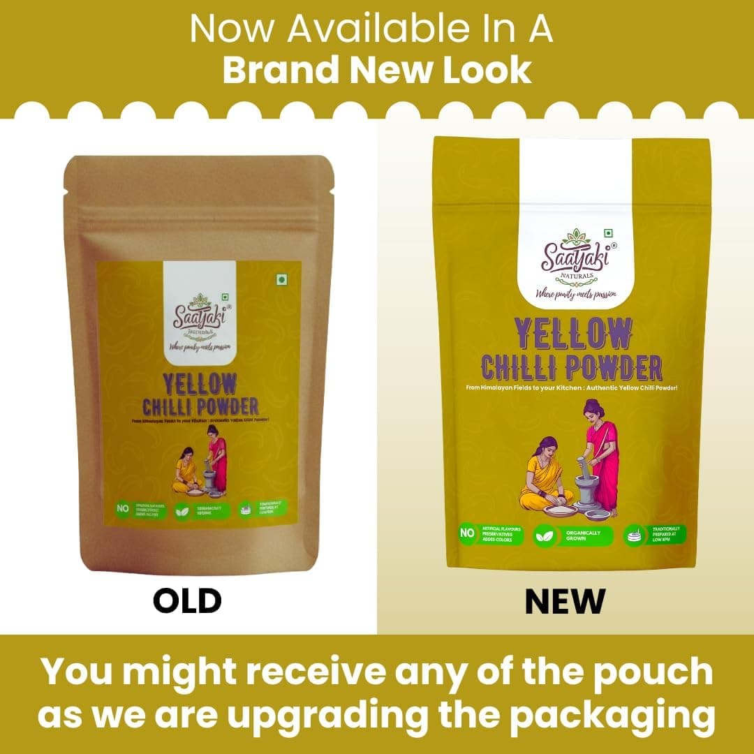 Saatyaki Naturals Organic Himalayan Yellow Chilli Powder - 100gm | Pure, Freshly Grounded Spice for Cooking, Non-GMO, Gluten-Free – Perfect for Curries, Marinades, and Seasoning — image 9