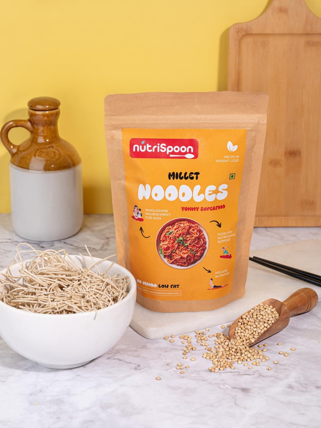Nutrispoon Millet Noodles/Superfood Supergrain/Made of Healthy Millet and Whole Wheat/150g — image 5