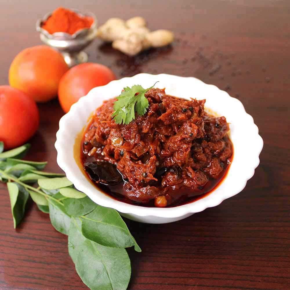 Sitara Foods Jain Tomato Pickle Without Garlic Tamota Aachar Home Made 250 Grams pack — image 5