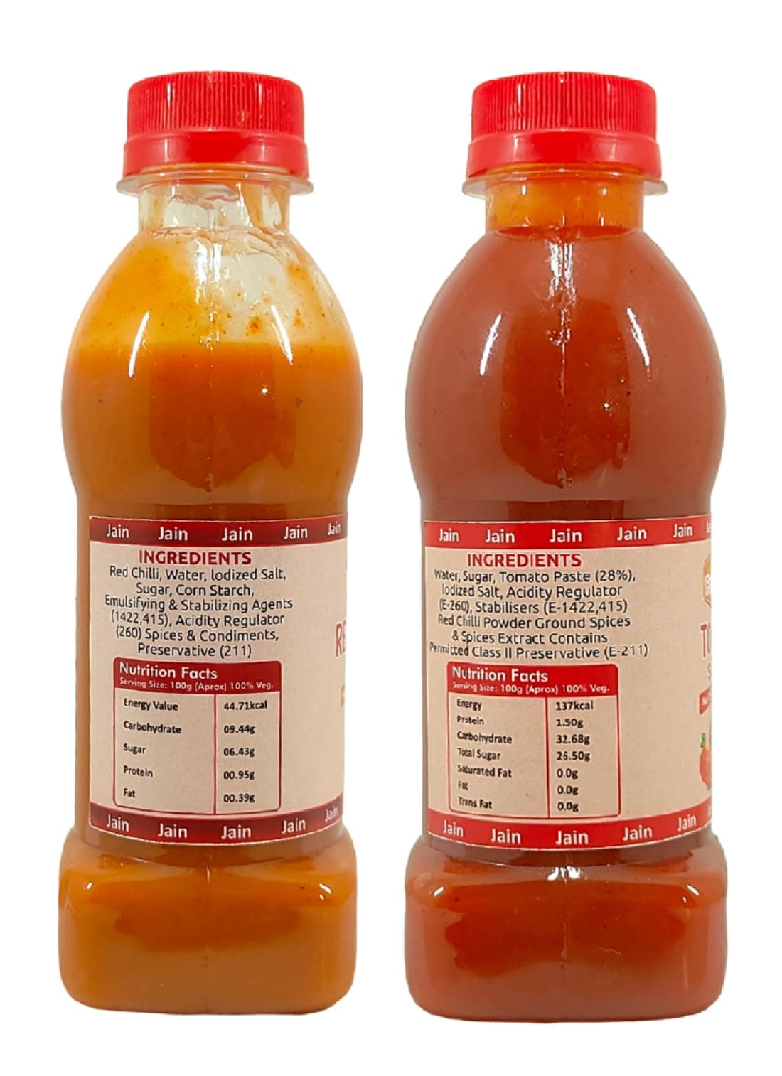 Fruvanta Jain Sauce/Catchup Combo Without Onion/garlic/Potato Tomato Sauce (200gm) and Red Chilli Sauce (200gm) (Pack of 2) — image 2