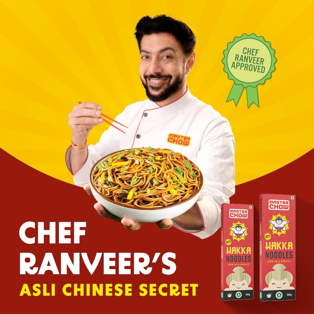 MasterChow Chinese Veg Hakka Noodles - Pack of 2 | No Preservatives | No Maida, Not Fried | Serves 10 Meals - 600gms — image 5