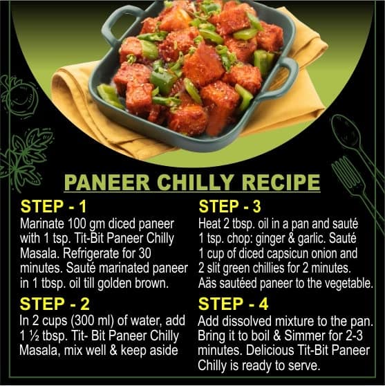 Tit-Bit - Paneer Masala | Paneer Chilli Masala | Paneer Chilli Masala Powder | Paneer Chilli Masala Mix | Paneer Chilli Dry - Pack of 5 (250 grams) — image 5