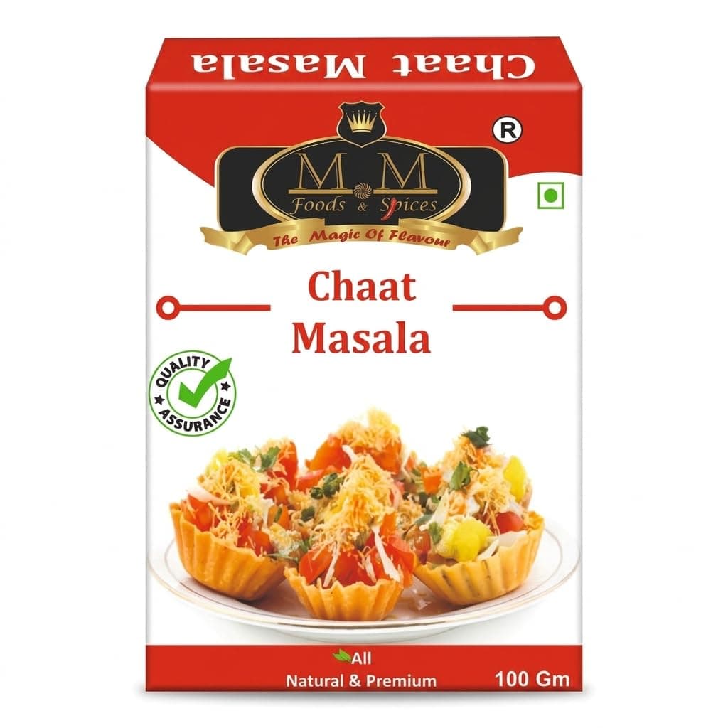 M M Chaat Masala powder, No Onion - No Garlic, Jain Special Masala, 100 gm (Pack of1).