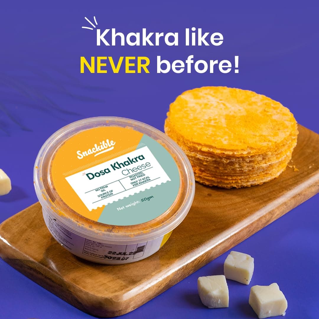 Snackible MU(N) CH BETTER Better Cheese Dosa Khakra-50 G (Pack Of 4) — image 8