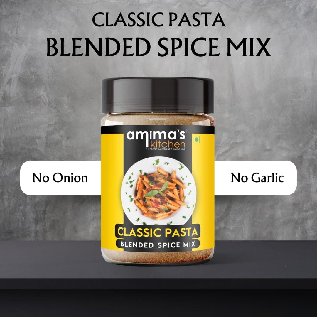 Amima's Kitchen Combo Of Classic Pasta Spice Mix & Noodles Tastemaker Jain Spice Mix (No Onion No Garlic) – 100 Grams (Pack of 2) | Blended Spice Mix | Pure & Hygiene | For Healthy Cooking | No Synthetic Flavour & Color — image 4