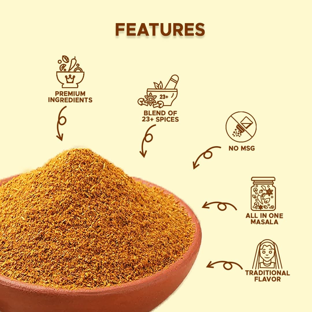 Being Bania Kitchen King Masala, 100g | 100% Natural Spices Mix | No garlic or onion | No MSG | Kitchen masala powder | Exotic Indian Masala Spices | King Masala — image 5