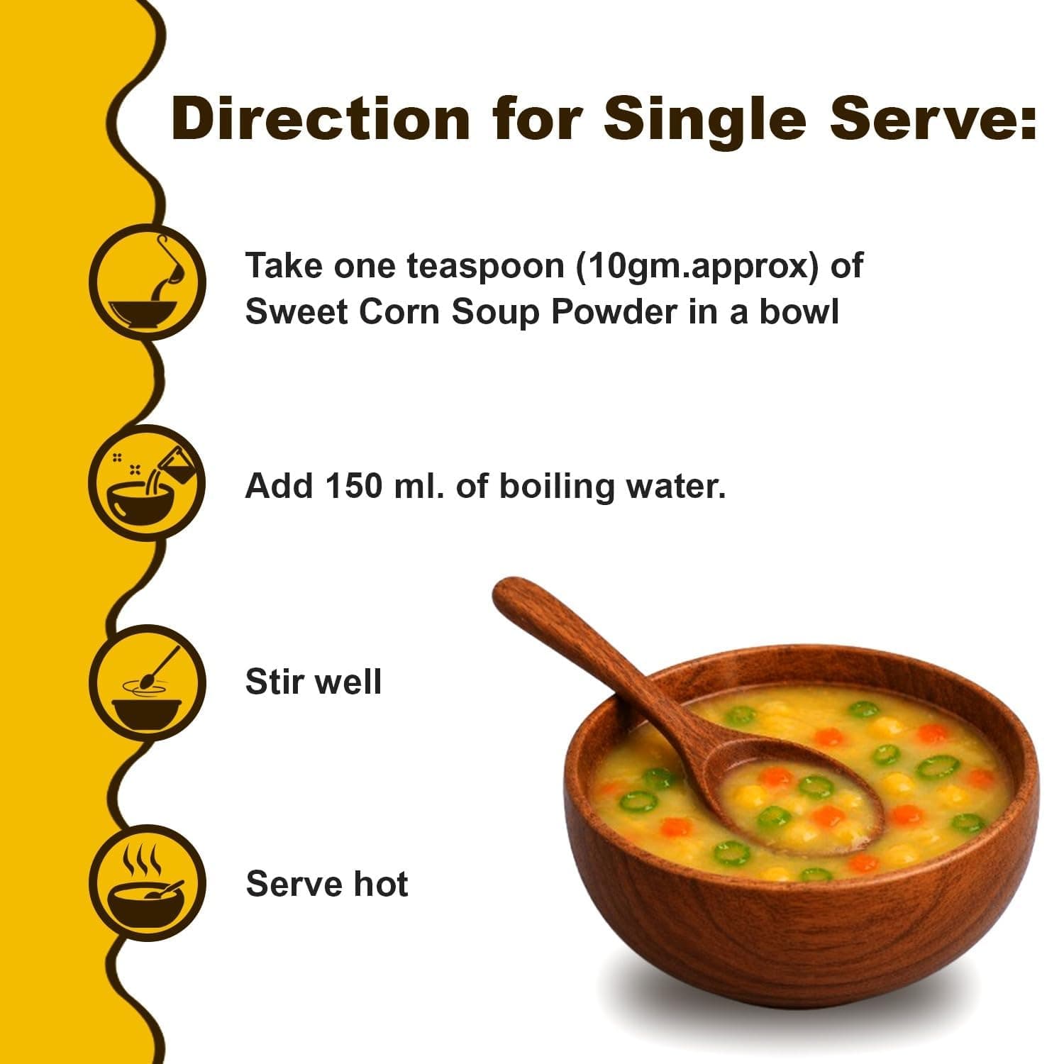 Manish Mangla Sweet Corn Soup Powder 500g – Instant Soup Mix, No Onion No Garlic, Quick & Easy Preparation, Rich Corn Flavor, 100% Vegetarian, Healthy Snack Option, Long Shelf Life — image 5