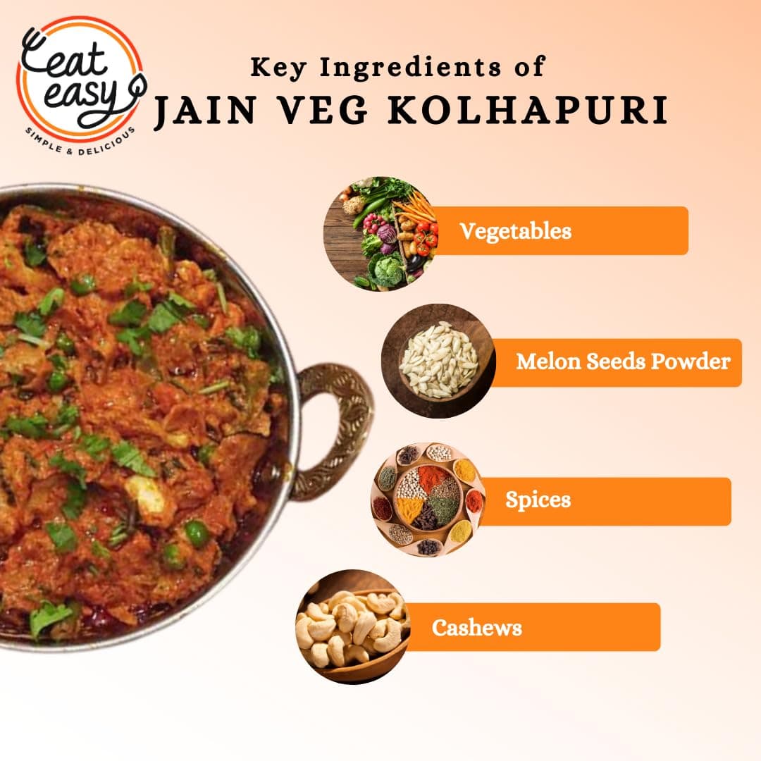 Eat Easy Ready To Eat Jain Veg Kolhapuri, 75gm of 1 Pack, Instant Food, Indian Meal, Travel Food, No Preservatives, No Added Artificial Colours & Flavours, Just Add Water and Cook (Pack of 2) — image 5