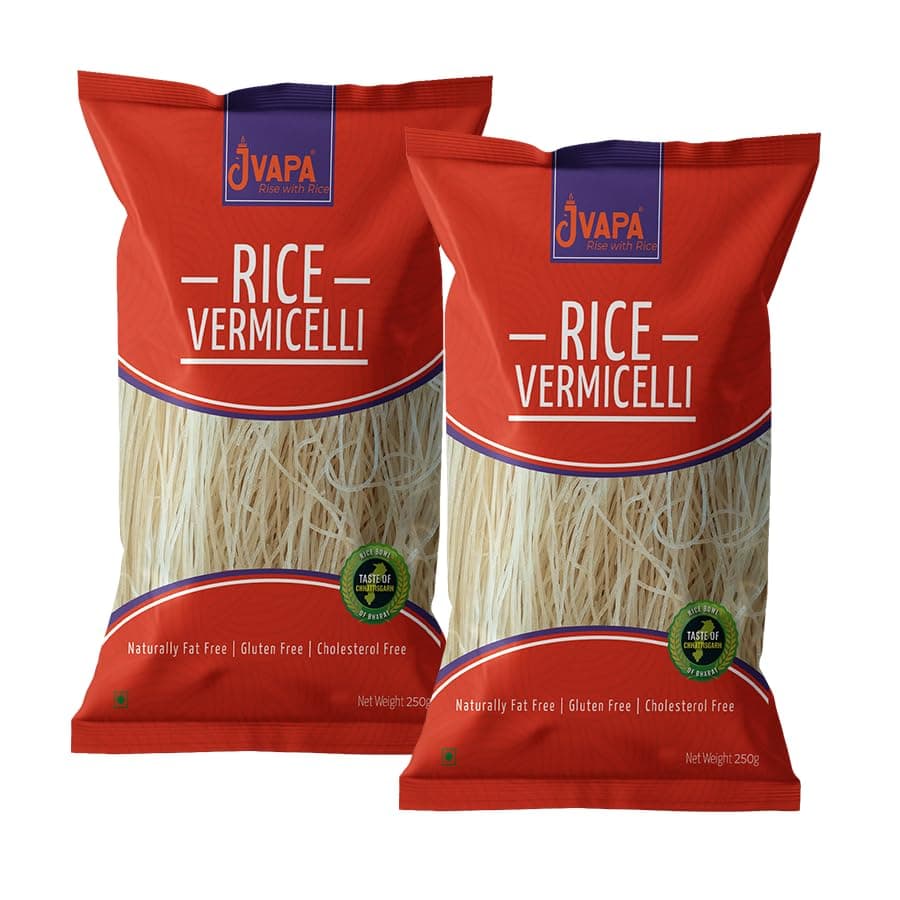 Jvapa Rice Vermicelli (Long Thin Noodles) |Naturally Gluten Free | Cholesterol Free | Naturally Fat Free | Made with 100% Rice -750 gm (250g x Pack of 3) — image 8