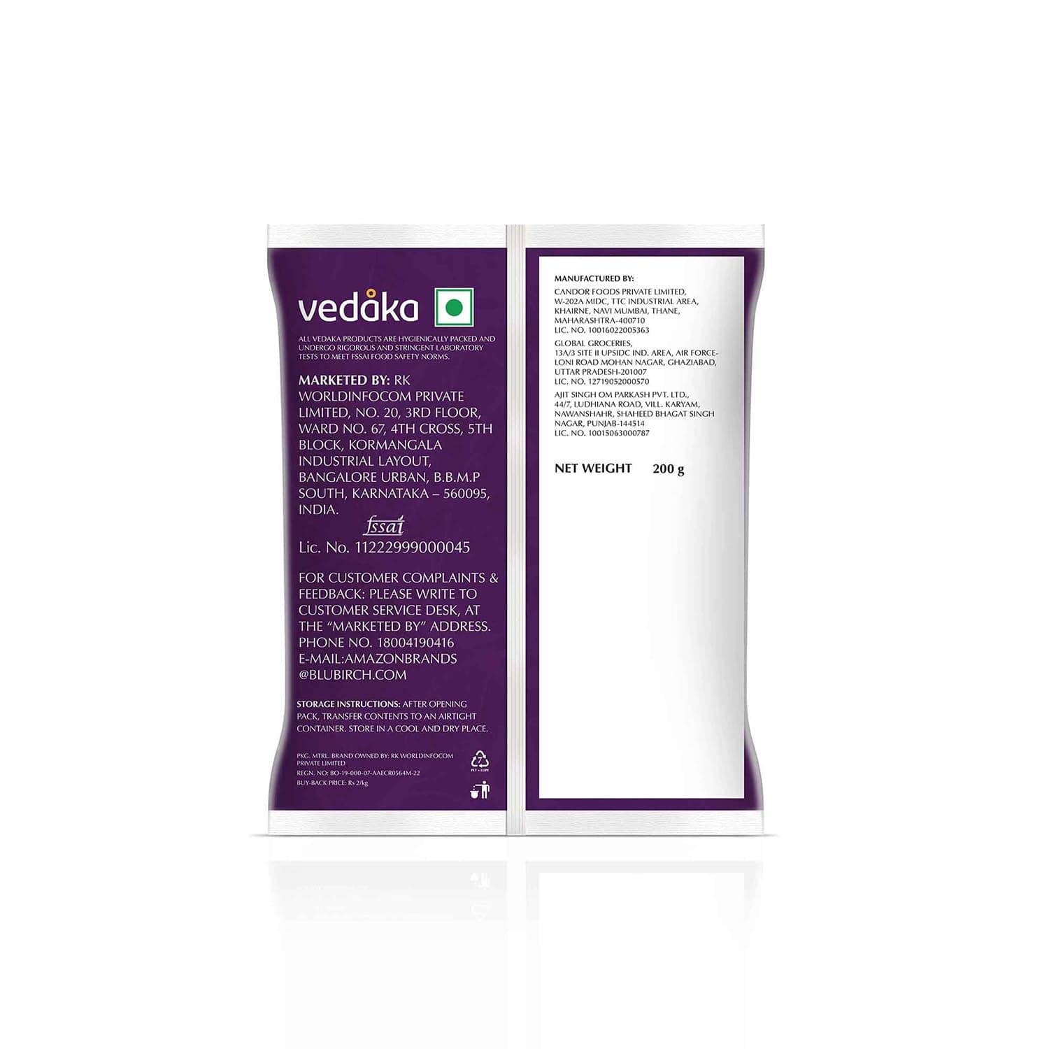 Amazon Brand - Vedaka Whole Cashews | 200 Gram | Grade W320 Kaju | Gluten-Free & Plant Based Protein | Firm Texture, Rich Taste | Regular-Sized, Non-Split | Healthy Snack — image 2