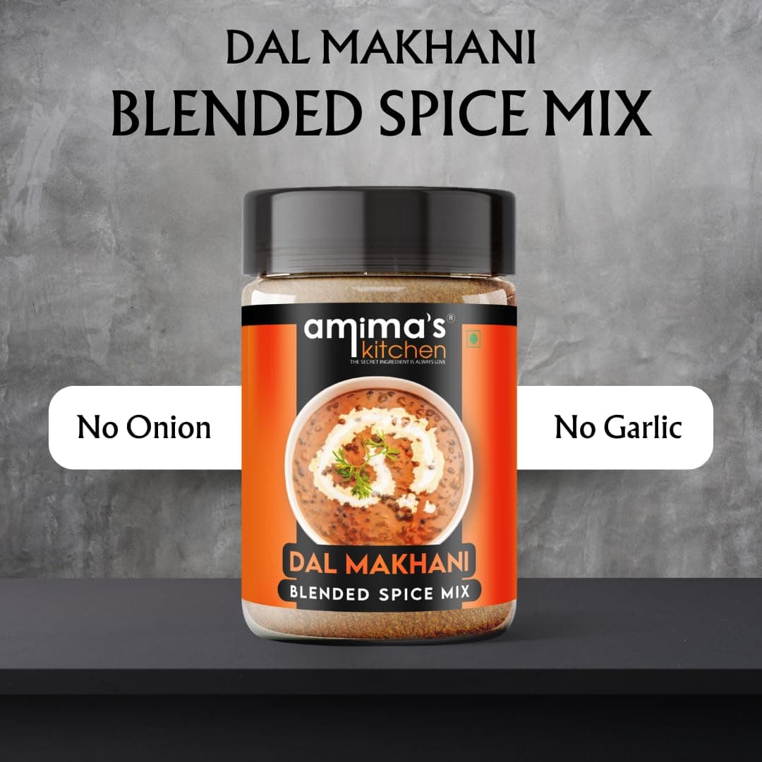Amima's Kitchen Combo Of Punjabi Chhole + Dal Makhani Jain Spice Mix (No Onion No Garlic) – 100 Grams (Pack of 2) | Blended Spice Mix | For Healthy and Delicious Cooking | No Synthetic Flavour & Color | Ready Masala Powder — image 8