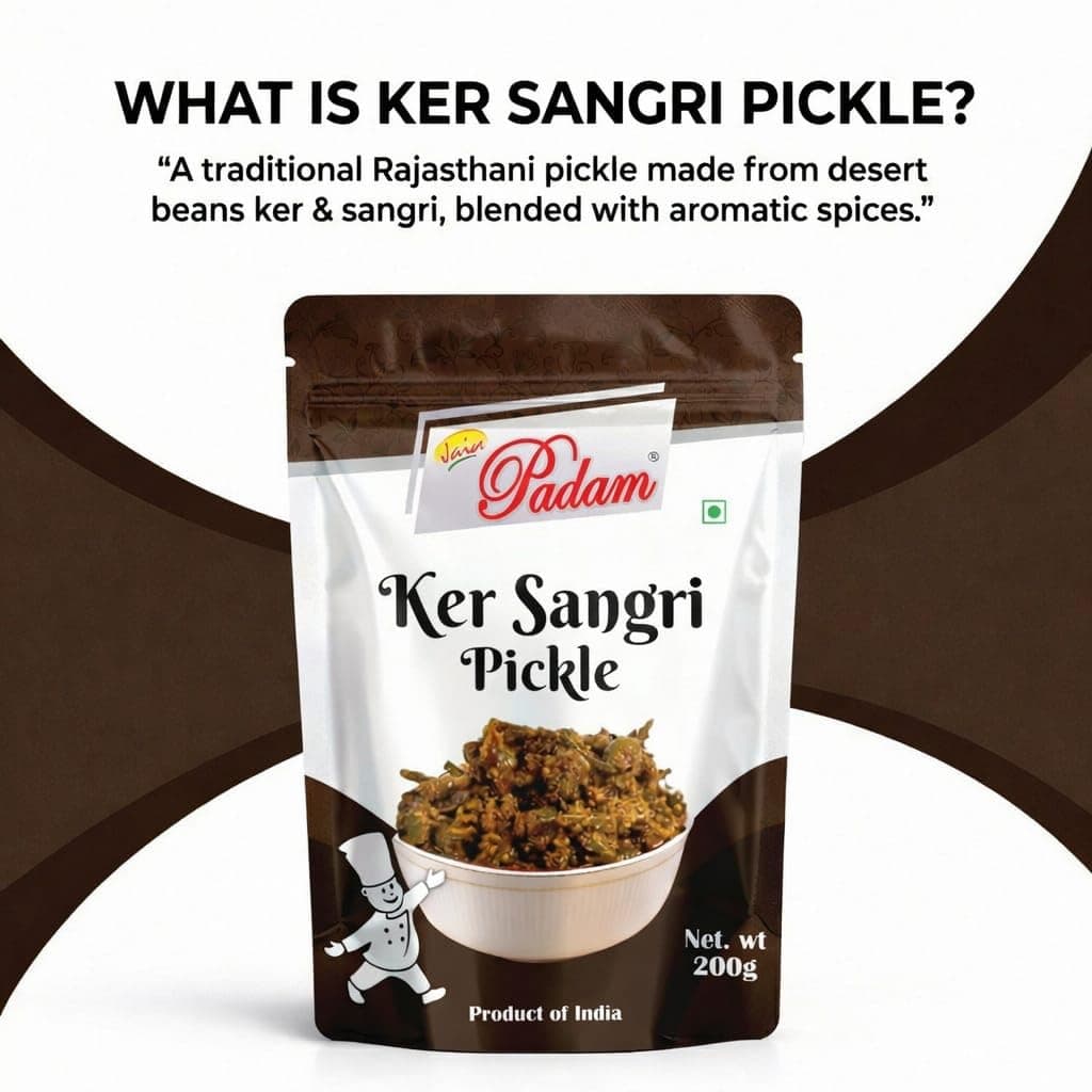 JAIN PADAM Ker Sangri Pickle | Traditional Rajasthani Achar | Authentic Spicy & Tangy Taste | Homemade Style Pickle 200gm — image 2