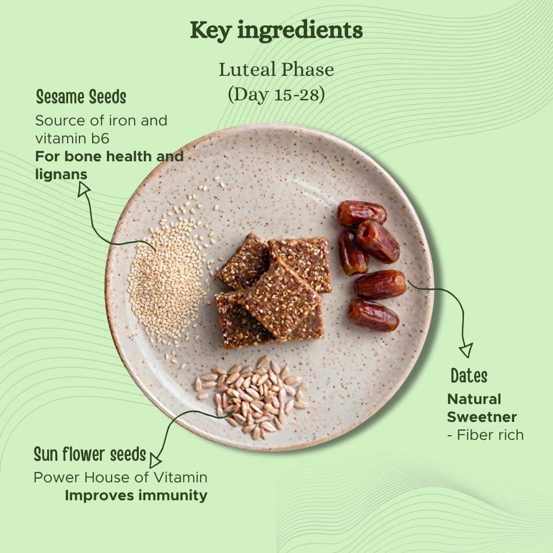 Rasa Seed Cycling Bar 700g | PCOS & PCOM Friendly | 28 Healthy Snack Bars | Supports Menstrual Cycle Wellness | High Fiber | Hormone Balance Snack with Flax, Pumpkin, Sunflower, Sesame & Chia Seeds — image 4