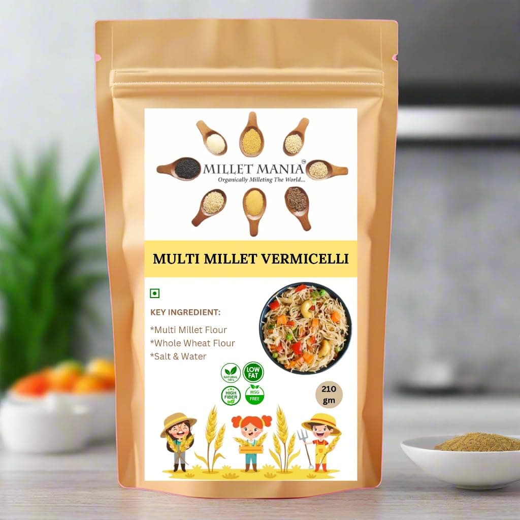 Millet Mania Multi Millet Vermicelli (210g) – 100% Natural, High Protein & Fiber | Quick-Cook Healthy Noodles for Kids & Adults | Ready in 5 Minutes (Pack of 2) — image 10