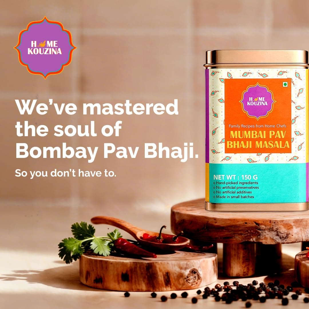 Home Kouzina Pav Bhaji Masala - 150g | Perfect for Authentic Pav Bhaji Recipe| No Artificial Additives | Made in Small Batches | 100% Natural Ingredients| Premium Tin Pack — image 5