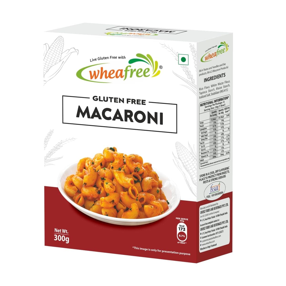 Wheafree Gluten Free Macaroni (Pack of 2 x 300g each) | No Maida | No Trans Fat | No Cholesterol | Lactose Free | No MSG | Quick and Easy to Cook | Easy to Digest — image 5