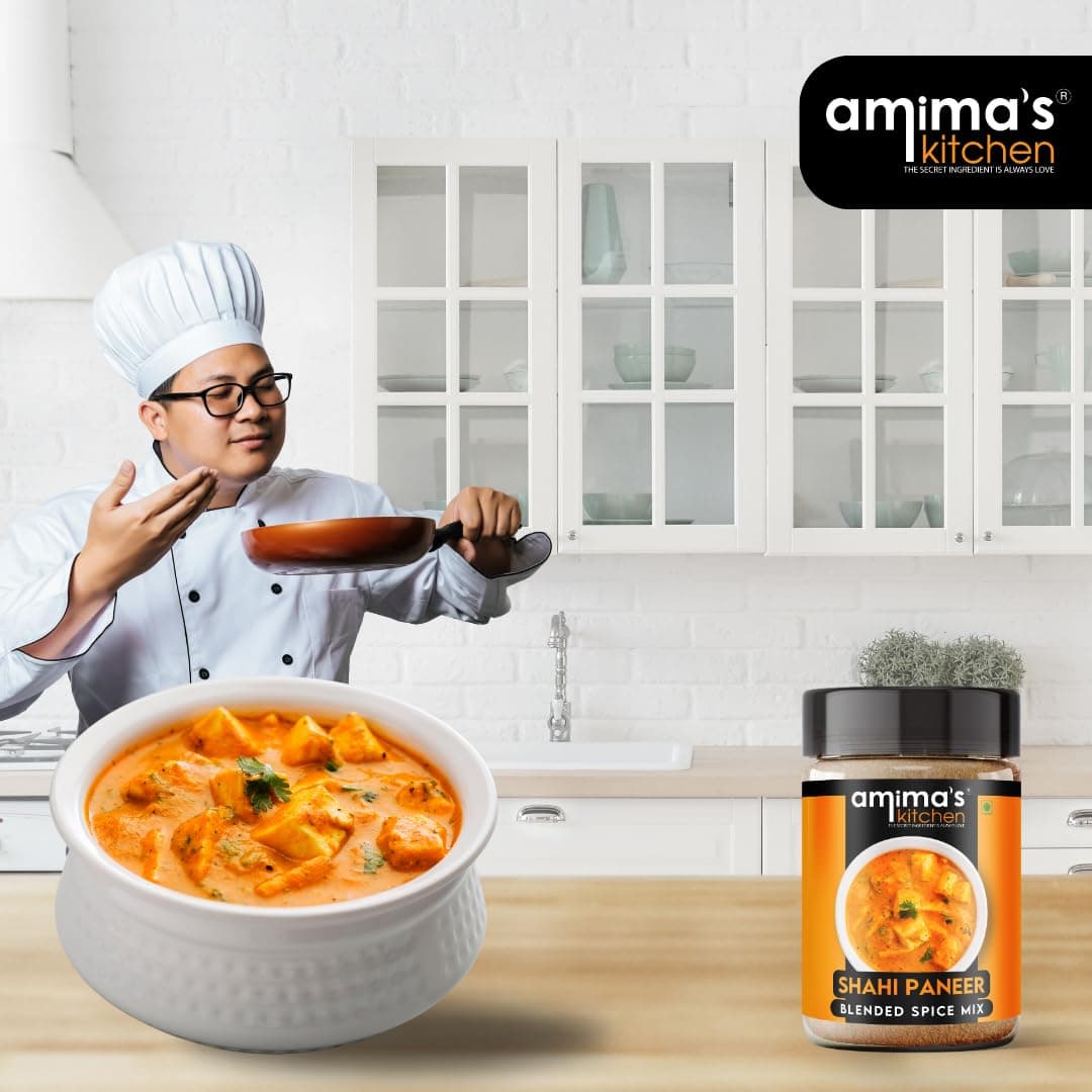 Amima's Kitchen Combo Of Shahi Paneer + Dal Makhani Jain Spice Mix (No Onion No Garlic) – 100 Grams (Pack of 2) | Blended Spice Mix | For Healthy and Delicious Cooking | No Synthetic Flavour & Color | Ready Masala Powder — image 6