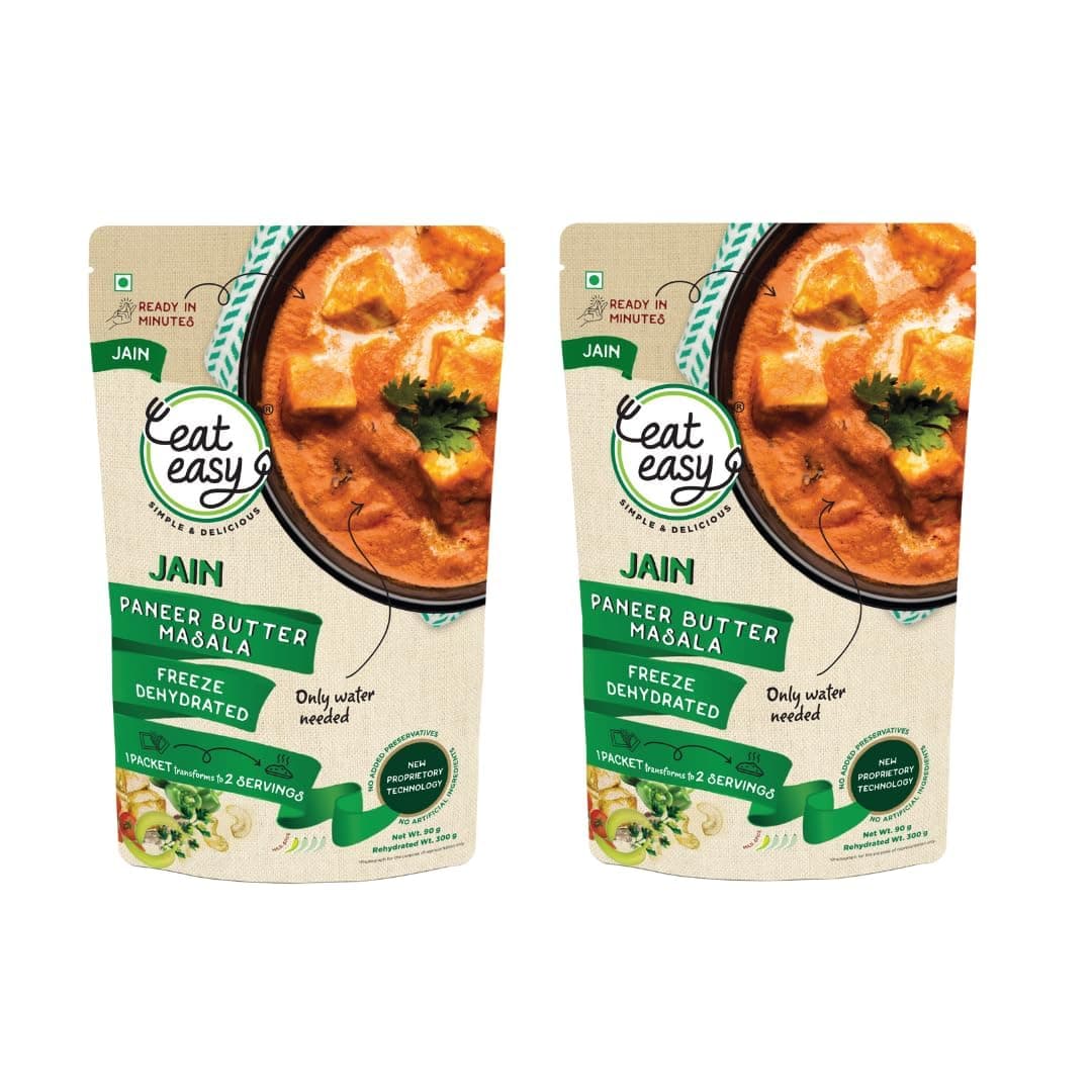 Eat Easy Ready To Eat Jain Paneer Butter Masala, 80gm of 1 Pack, Instant Food, Indian Meal, Travel Food, No Preservatives, No Added Artificial Colours & Flavours, Just Add Water and Cook (Pack of 2) — image 2