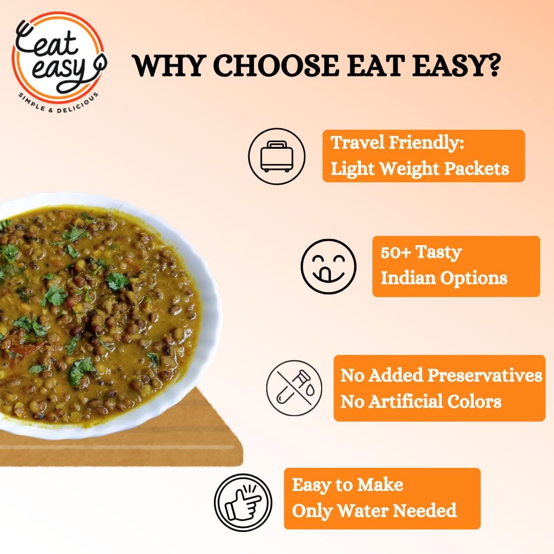 Eat Easy Ready to Eat Moong Masala 85g (Pack of 2) – Healthy Instant Moong Dal Snack, Spicy Vegetarian Meal, No Preservatives, Quick Indian Dish — image 5