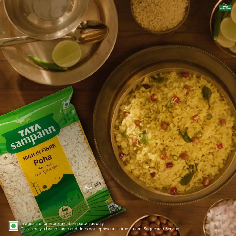Tata Sampann, High in Fibre Poha, 500g — image 8
