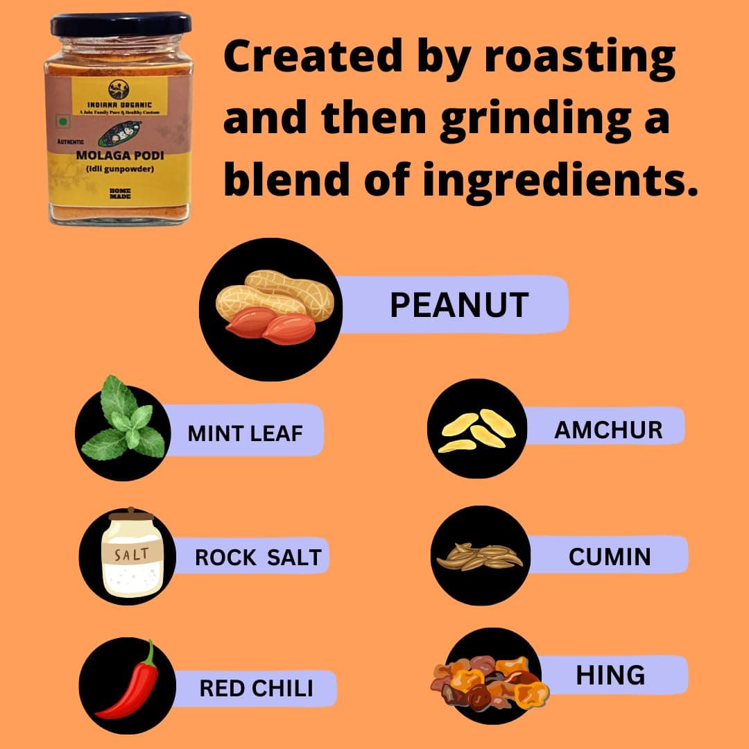 Indiana Organic Hing Peanut Chutney, Hand Pounded Hing Peanut Chutney | Shenga Chatni - 150 gram | No Onion & Garlic — image 3