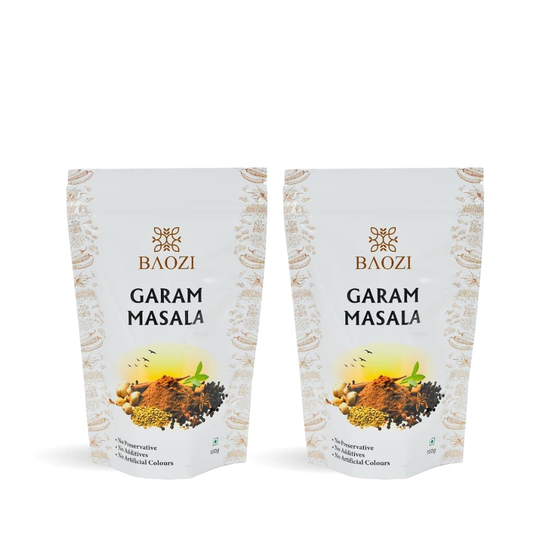 BAOZI Garam Masala - No Onion, No Garlic | Authentic Indian Spice Blend for Rich & Aromatic Curries, Gravies & Sabjis | Perfect for Everyday Cooking | Pack of 2 (100g x 2) — image 2