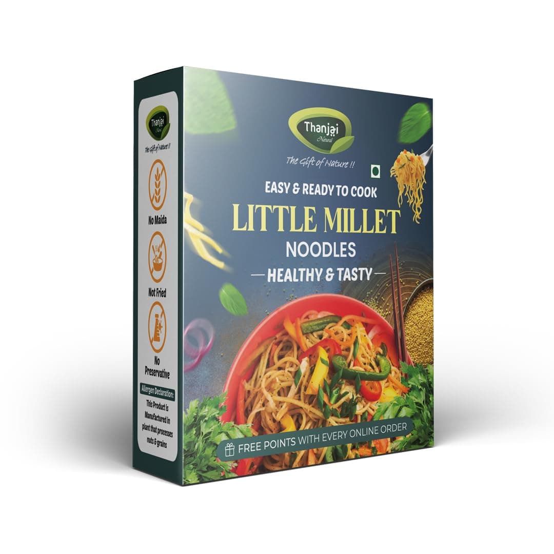 Thanjai Natural Millet Noodles 180 Grams X 4 Varieties (720 Grams) of Homemade Natural Foxtail | Little | Barnyard and Pearl Millets Noodles(No Preservatives, No Chemicals, No Artificial Extract) — image 4