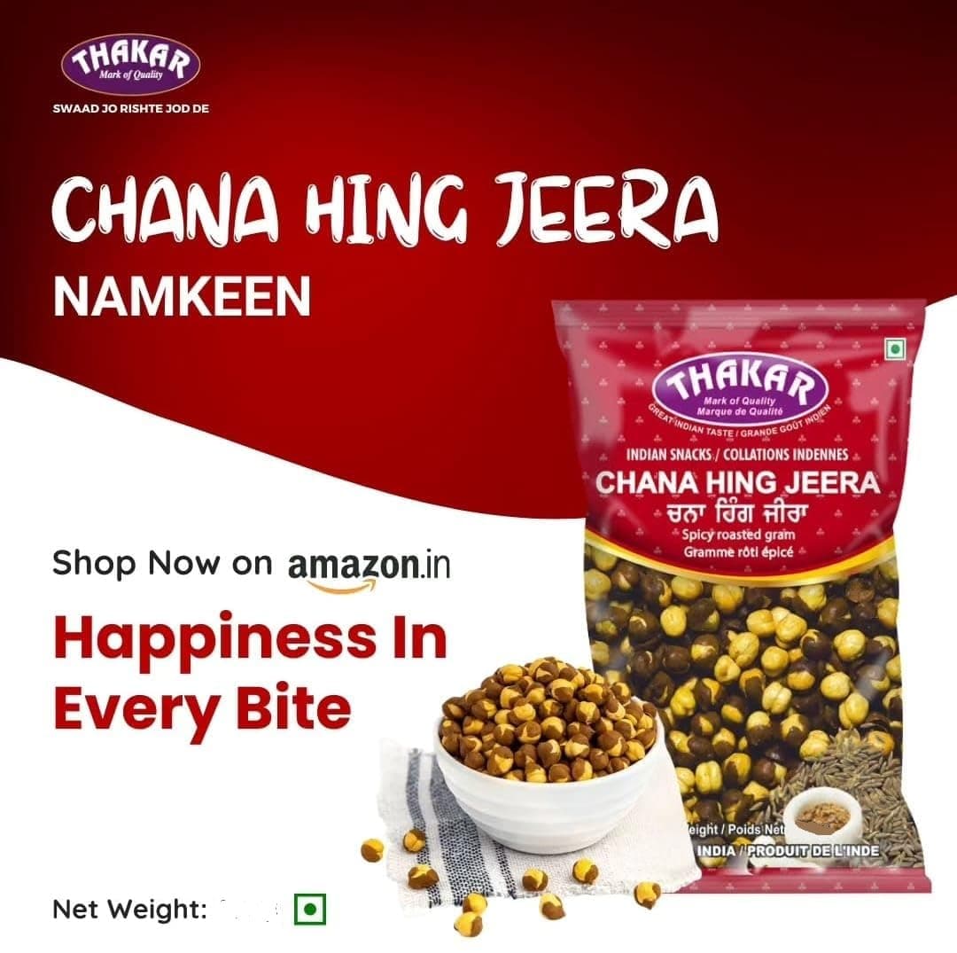 THAKAR Namkeen - Chana Hing Jeera | RoastedChana Hing jeera |100% roasted | No Onion No Garlic | Desi ChanaRoasted Namkeen Snacks| Gluten-Free Crunchy Protein Snacks | Bhuna ChanaRoasted Chickpeas Ready to Eat (400g Pack, Hing Jerra) — image 8