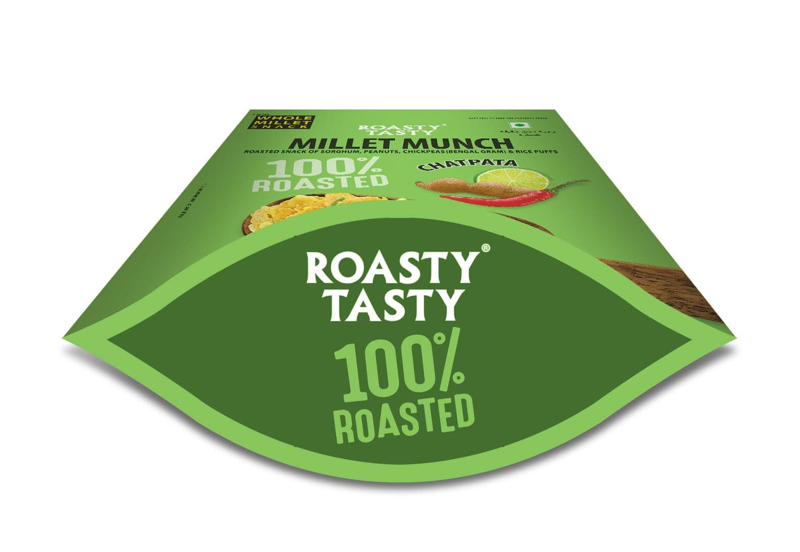 Roasty Tasty Millet Munch Chatpata 340g - Gluten Free Healthy Snacks | Ideal for Weight Management | Cholesterol-Free Millet Namkeen — image 3