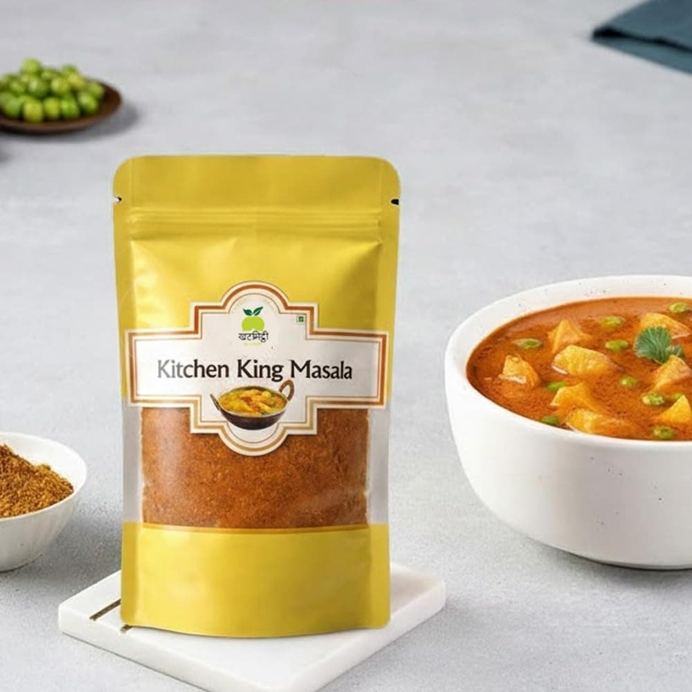 Khat Mitthi 100g Kitchen King Masala Authentic Indian Spice Blend for Sabzi, Curry & Gravy | Traditional Homemade Flavor | Fresh Aromatic Mixed Masala Powder Pouch — image 5