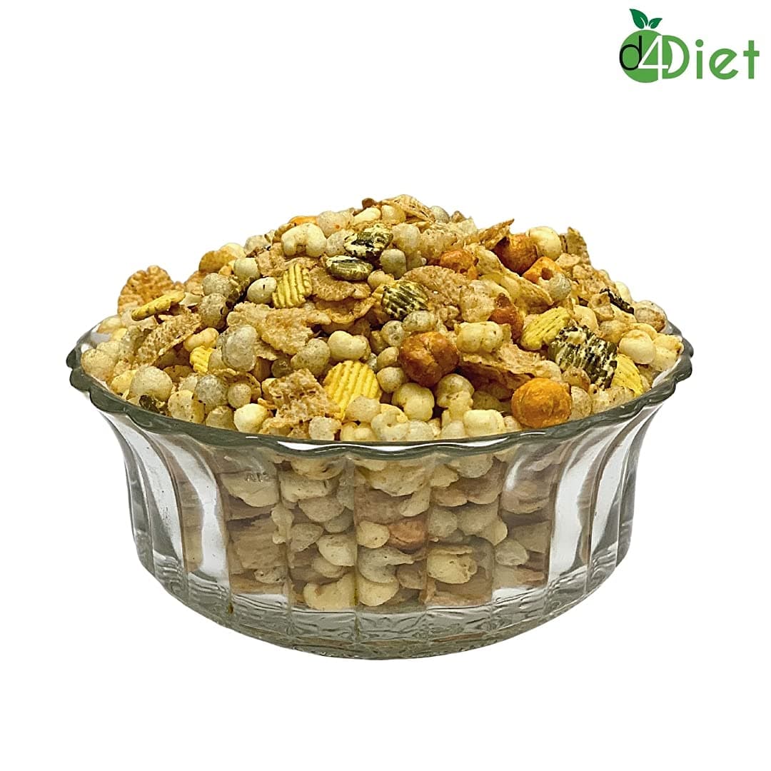 D4Diet Roasted 7- Grain Mix, 200g – Roasted Wheat Flakes, Moong Jor, Soya Bean, Jowar, Bajra, Chana, Pressed Bengal Gram/Healthy Namkeen/Roasted Namkeen — image 5