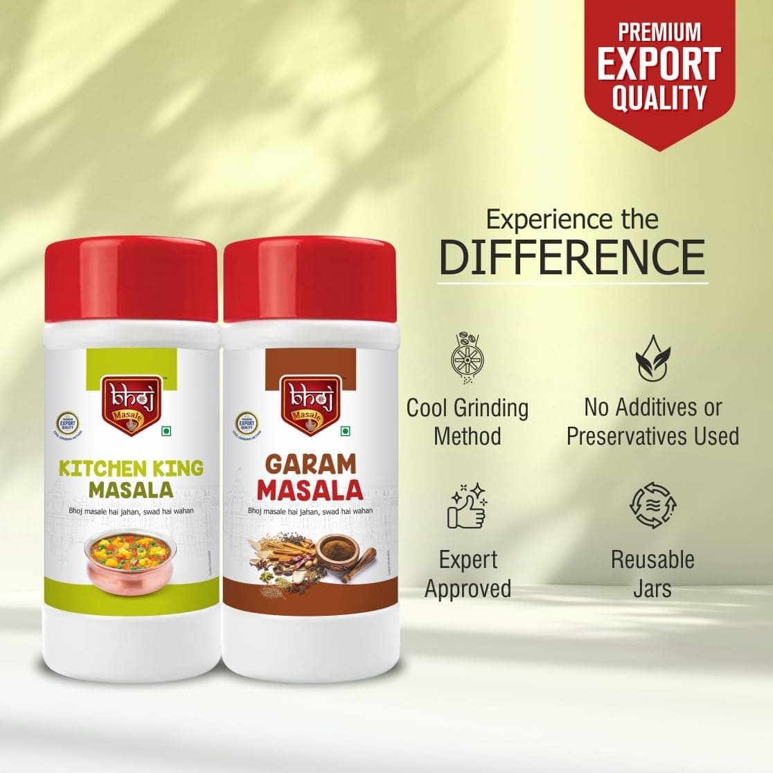 Bhoj Masale Kitchen King And Garam Masala Powder Combo Pack Net 450GM Each ( Gross Total 1 kg ) | Aromatic Spice for Flavorful Indian Cooking | For Flavorful Cooking | No Artificial Flavor Added. No colour, no preservatives, No onion & no garlic ( Jain Masala) — image 4